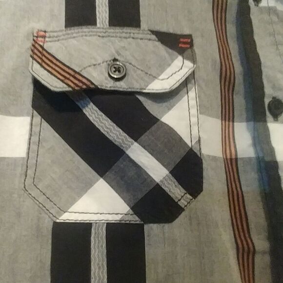 Carbon Classic Fit Roll Sleeve Button Front Shirt - Picture 3 of 6